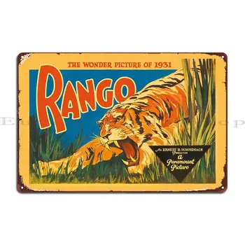 Плакат на филм Rango, Дизайн, метални табели, Ретро Ръждясали клуб, Персонални тенекиен плакат