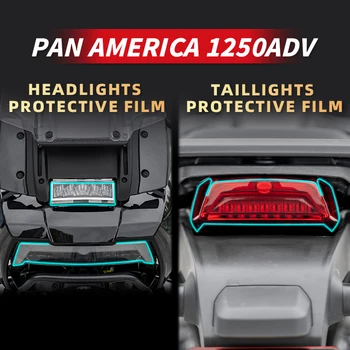 Аксесоари за фенери мотоциклети Прозрачно защитно фолио за HARLEY PAN AMERICA 1250ADV Стикери за фарове и стопове, етикети